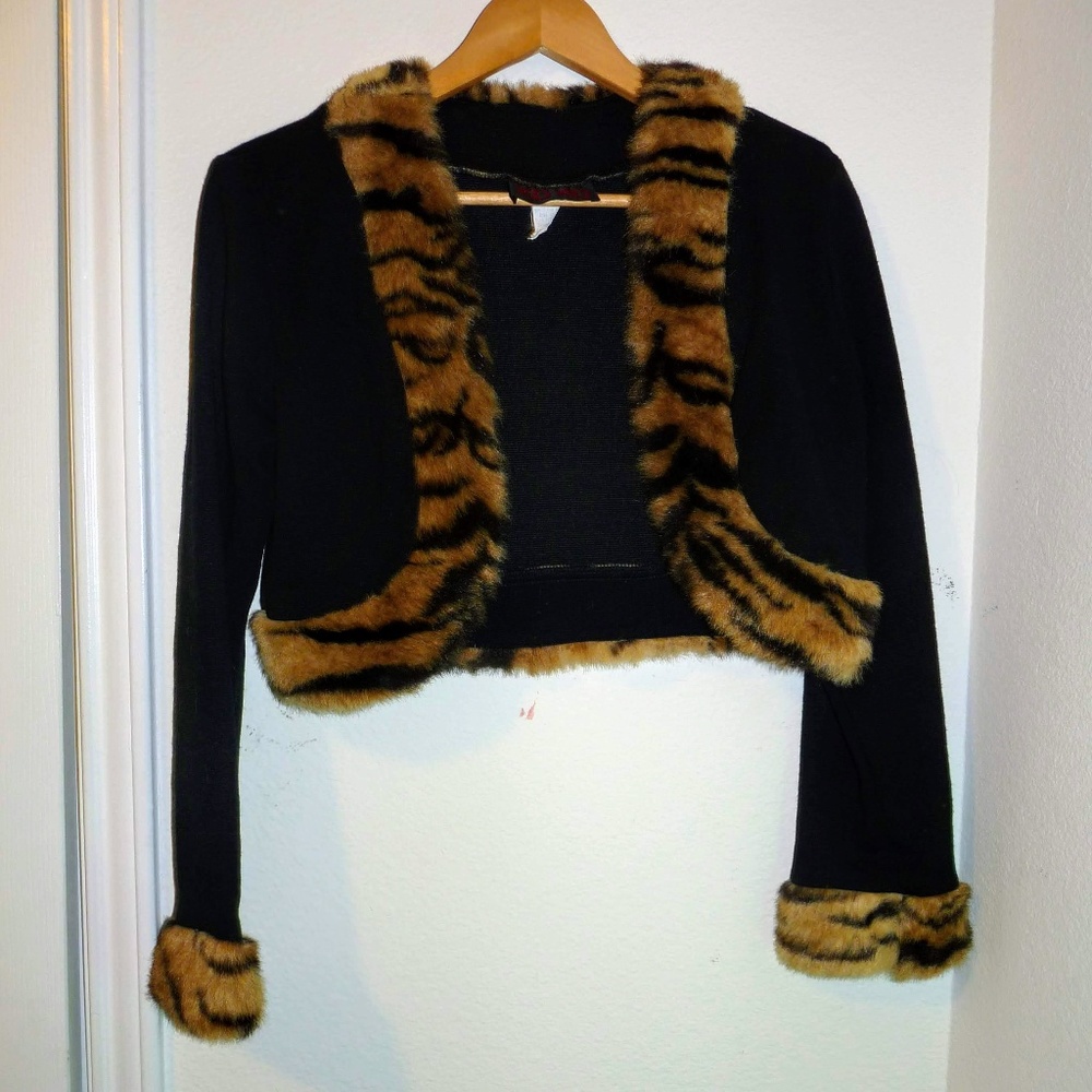 Vintage XOXO Cropped Sweater Jacket